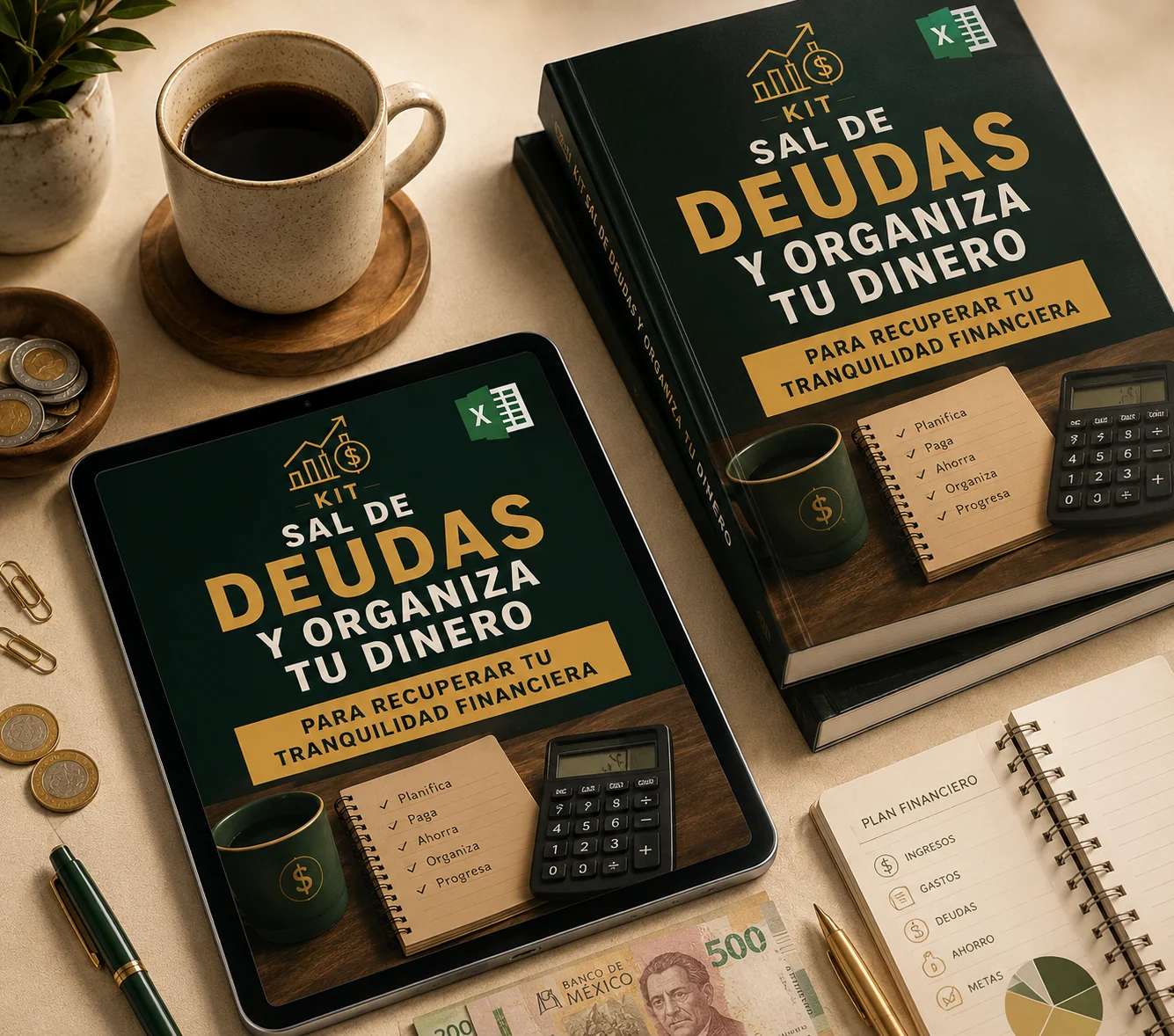 Bundle completo: ebook, plantilla en Excel y los 4 bonos digitales